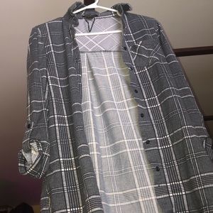 Grey and Black Flannel Shirt